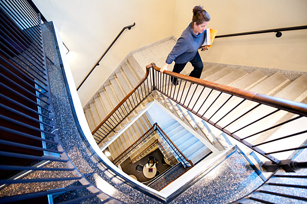 Harned Hall's Renovated Stairwell
