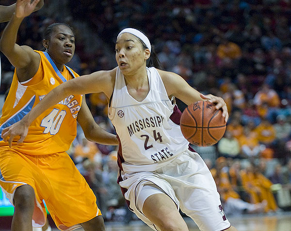 Women's basketball action vs Tennessee