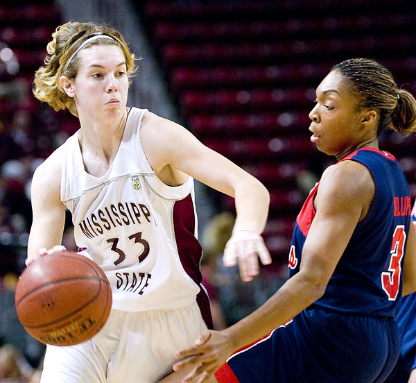 Women's basketball action vs Ole Miss