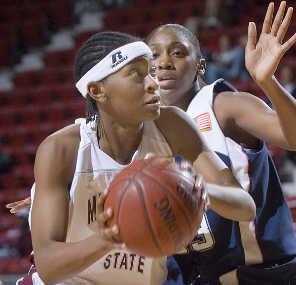 Women's basketball action vs Belmont