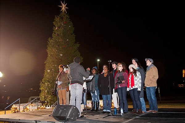Praise Choir Sings at Christmas Tree Lighting