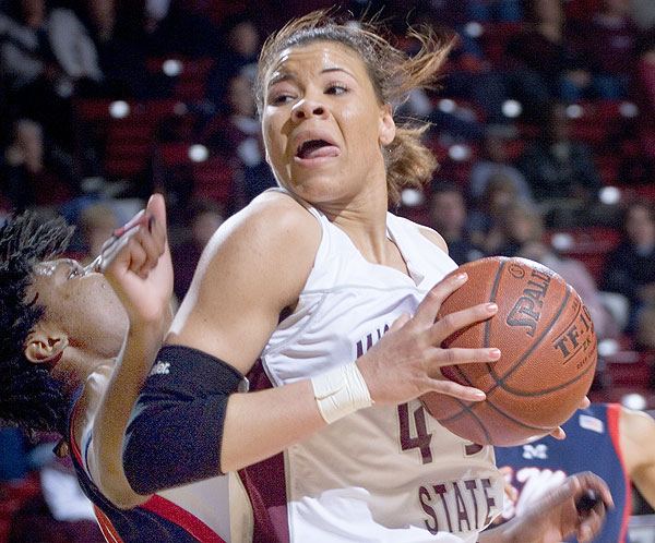 Women's basketball action vs Ole Miss
