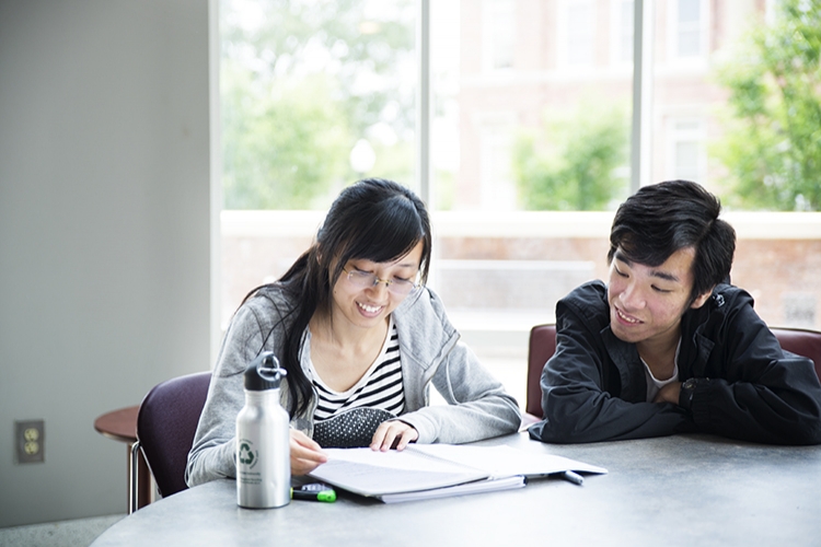 Students studying