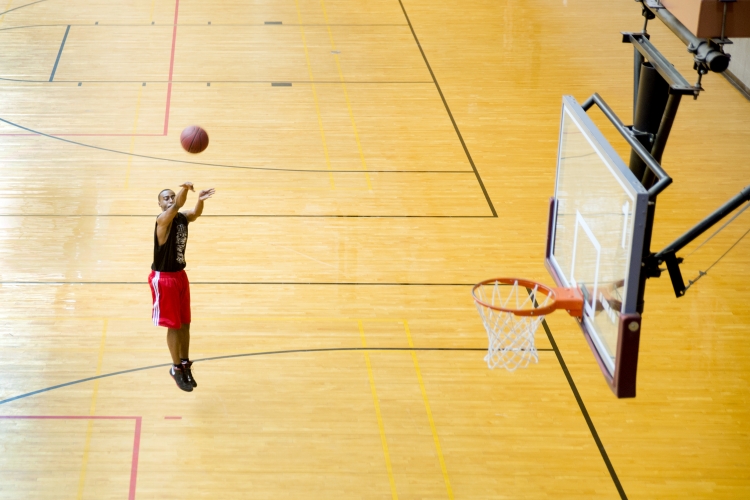 Shooting Basketball at Sanderson Center