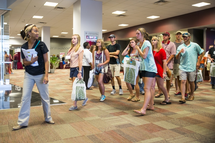 Orientation Leader Leads Incoming Freshman