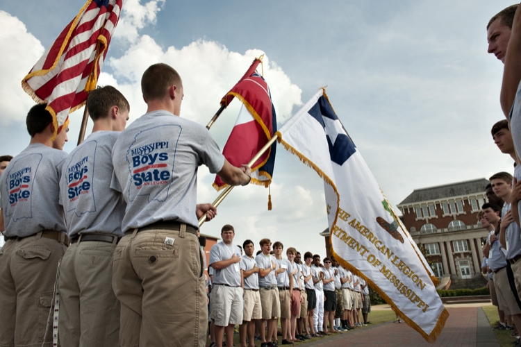 Boys State Memorial Day Formation - Drill Field