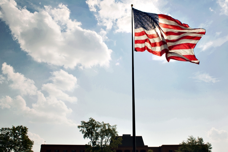 Drill Field Flag --  Fourth of July