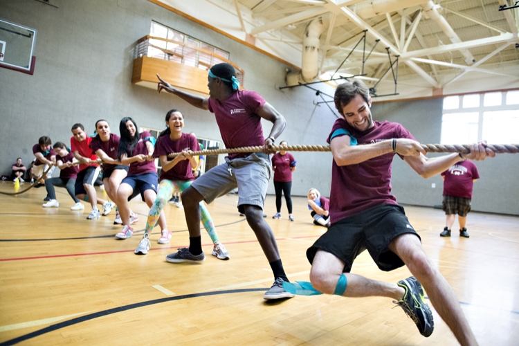 Tug-a-war at ESL Sports Day