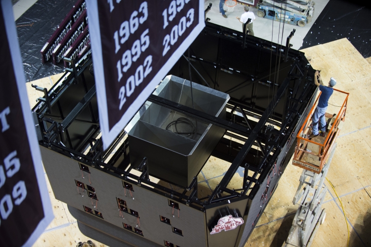 Installing New Videoboard at the Hump