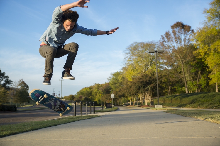 Barnes Brown skateboarding