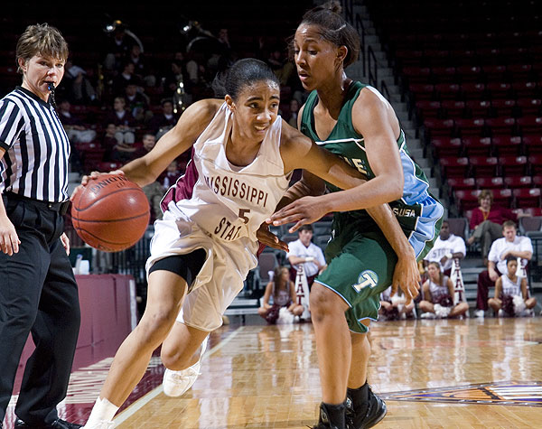 Women's NIT basketball action vs Tulane