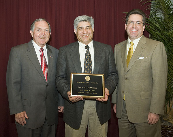 Ralph Powe Research Award winner Louis D'Abramo