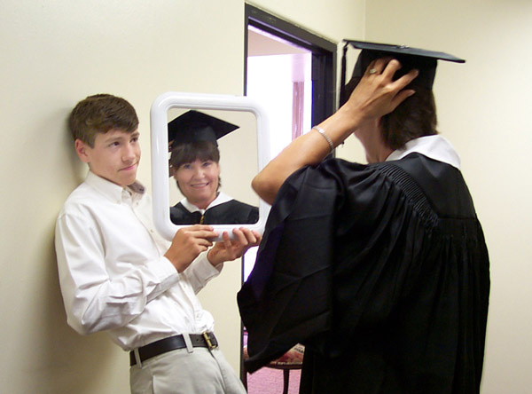 Mom dons cap and gown for commencement