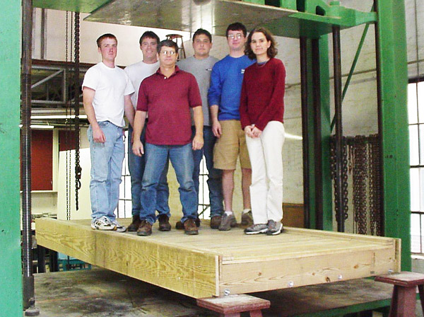 Engineering students win for wooden bridge design