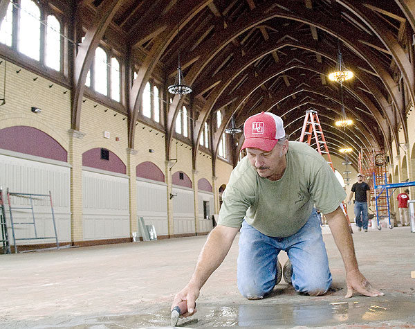 Working on the Perry Cafeteria