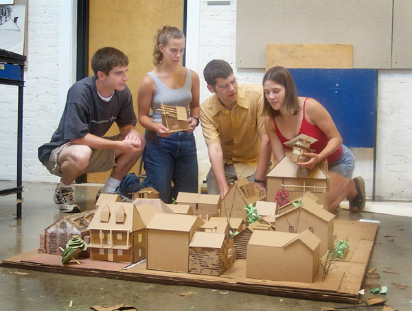 Design Discovery camp students work on model