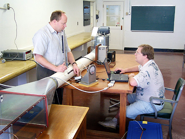 Running tests at heat exchanger facility