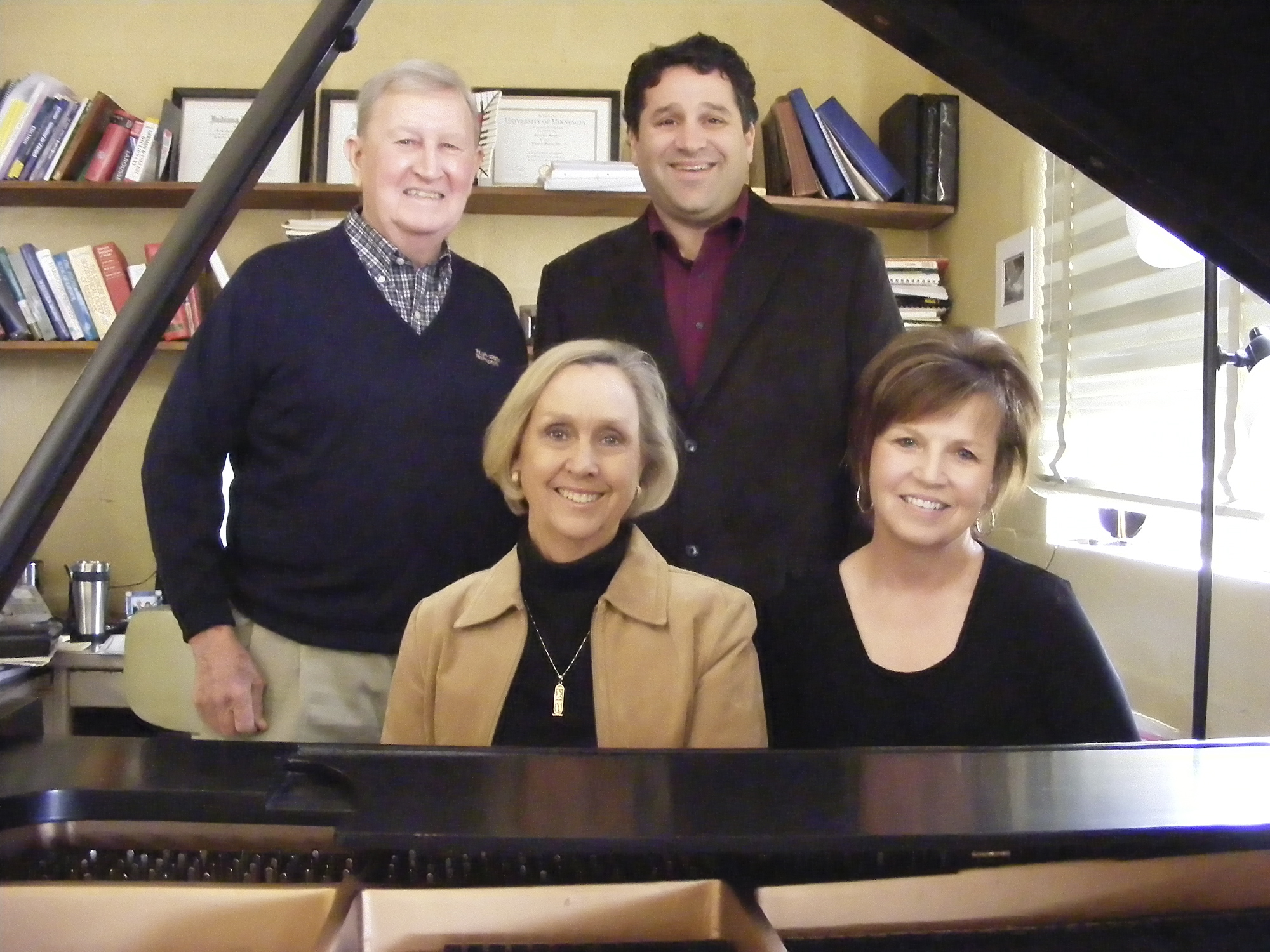 Nancy Hargrove (seated, left) and Karen Murphy, with Guy Hargrove (standing, left) and Brian Nedvin. Nancy Hargrove (seated, left) and Karen Murphy, with Guy Hargrove (standing, left) and Brian Nedvin.