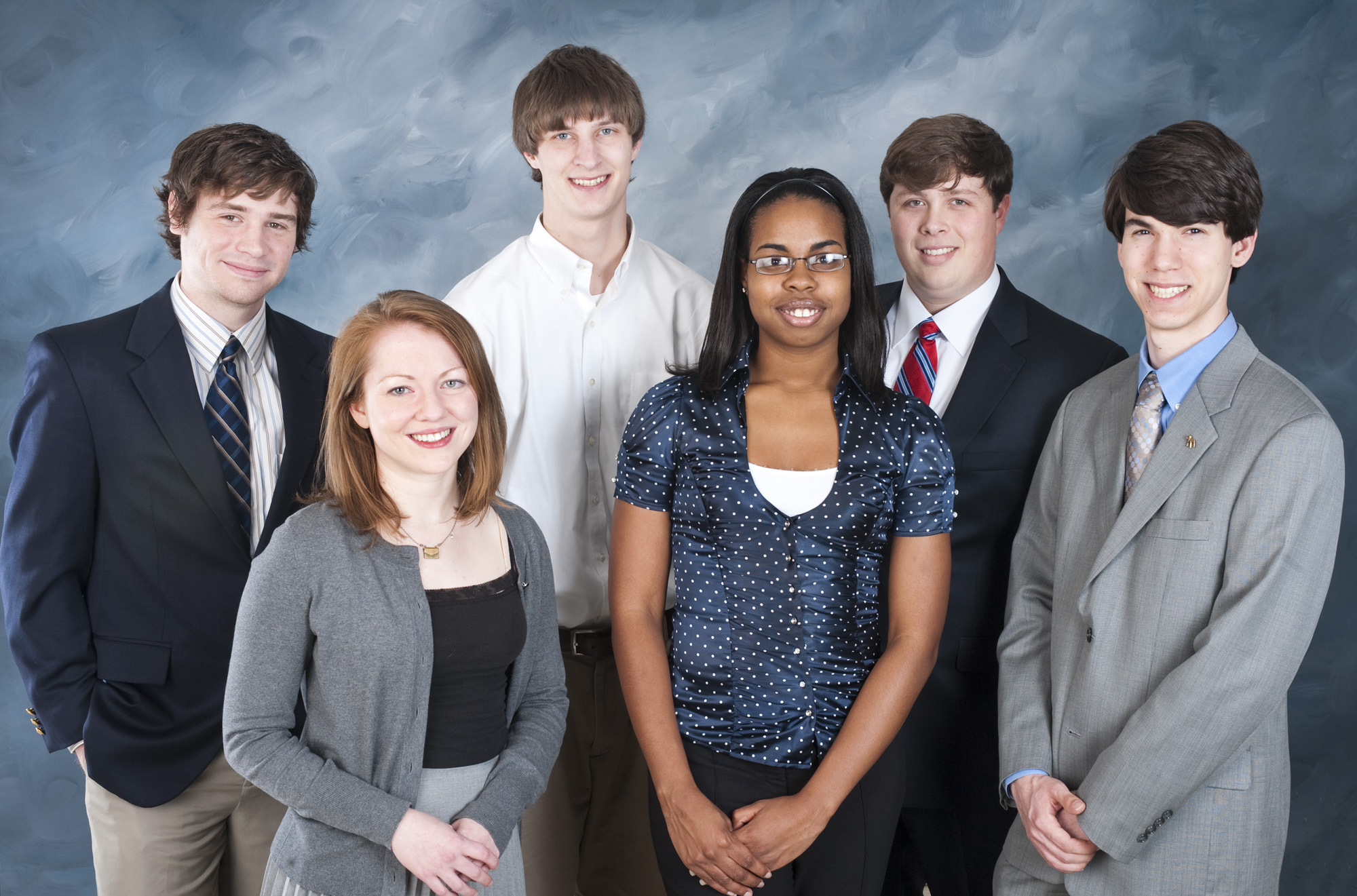 Back row (l-r), Nathan Johnson, Stephen Young, Drew Massey, front, Katie Allen, Aineisha Johnson, Josh Stroud Back row (l-r), Nathan Johnson, Stephen Young, Drew Massey, front, Katie Allen, Aineisha Johnson, Josh Stroud