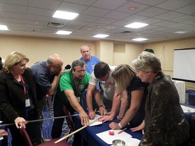 ATOMS2xp project director Betty Latimer (far right) directs teachers in a hands-on learning activity during the Mississippi Science Teachers Association annual conference in Jackson. ATOMS2xp project director Betty Latimer (far right) directs teachers in a hands-on learning activity during the Mississippi Science Teachers Association annual conference in Jackson.