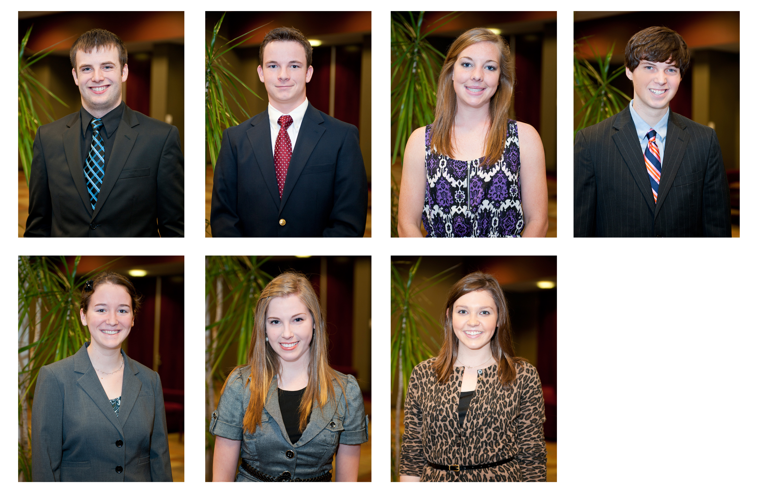 The 2011 Mississippi State University Distinguished Scholars are top row, l to r, Matt Blair, Zack Brown, Emily Epps, and Eddie Mac Huddleston. Bottom row, l to r, Faith Smith, Kate Thompson, and Jane Walton. The 2011 Mississippi State University Distinguished Scholars are top row, l to r, Matt Blair, Zack Brown, Emily Epps, and Eddie Mac Huddleston. Bottom row, l to r, Faith Smith, Kate Thompson, and Jane Walton.