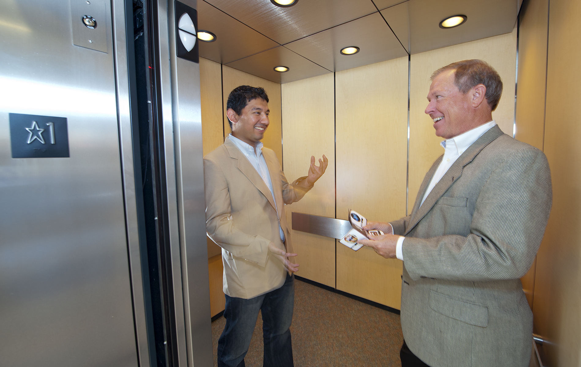 MBA graduate Jesus J. Valdez (l), with Gerald Nelson, director of MSU's Office of Entrepreneurship and Technology Transfer. MBA graduate Jesus J. Valdez (l), with Gerald Nelson, director of MSU's Office of Entrepreneurship and Technology Transfer.