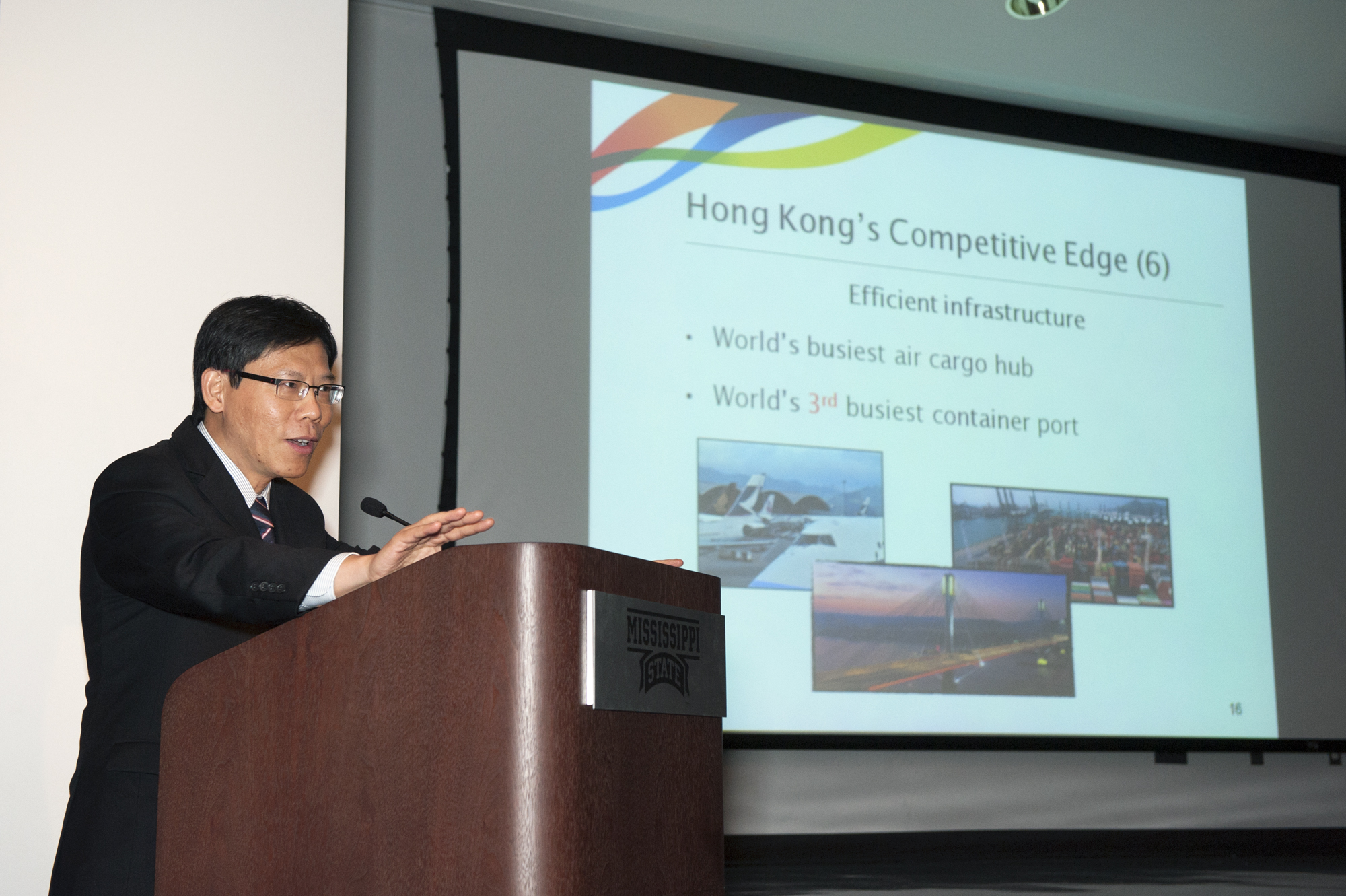 Donald Tong, Hong Kong commissioner for economic and trade affairs, gave a presentation at MSU on Wednesday during a two-day tour of the Magnolia State. Donald Tong, Hong Kong commissioner for economic and trade affairs, gave a presentation at MSU on Wednesday during a two-day tour of the Magnolia State.