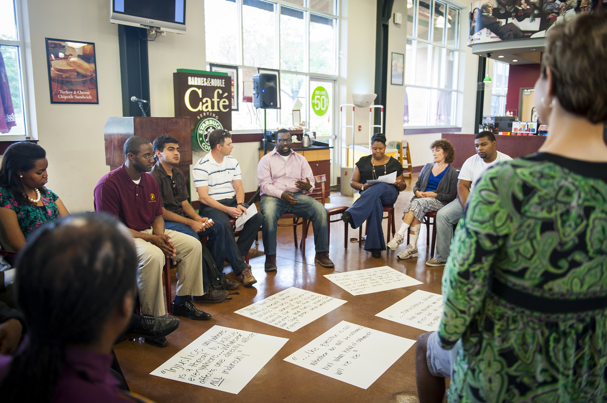 Mississippi State University hosted a reading of Martin Luther King Jr.'s "Letter from Birmingham Jail" on the 50th anniversary of its composition. Mississippi State University hosted a reading of Martin Luther King Jr.'s "Letter from Birmingham Jail" on the 50th anniversary of its composition.