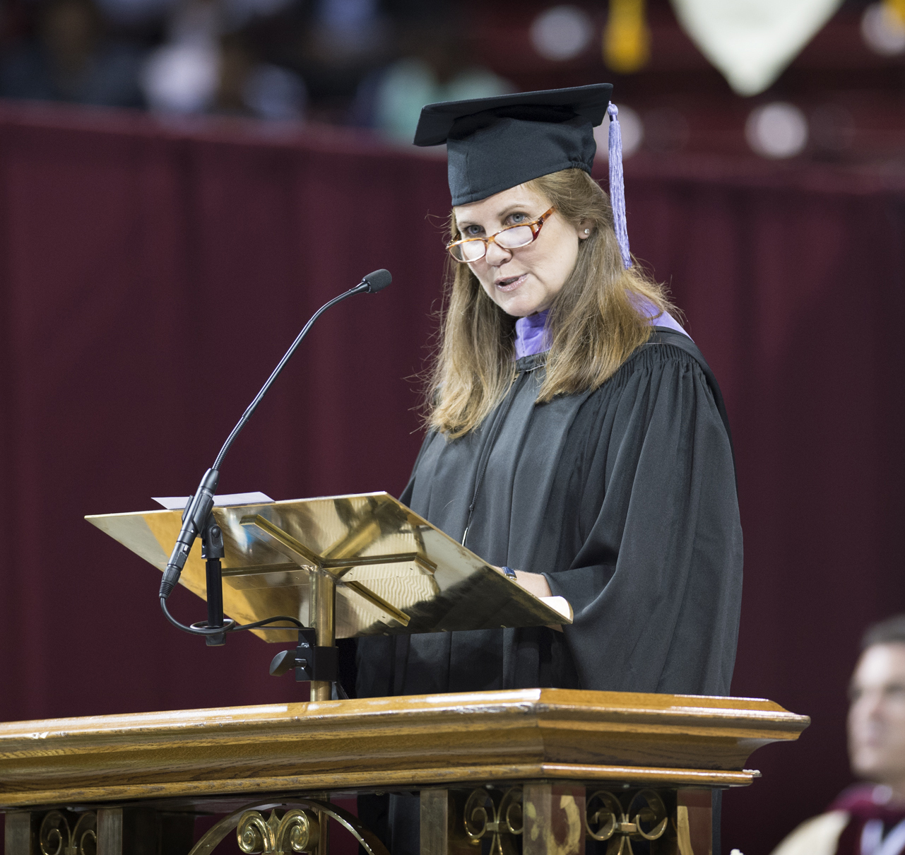 Janet Marie Smith, alumna and internationally recognized architect, presented Mississippi State University's keynote address at the spring 2013 commencement exercises. Janet Marie Smith, alumna and internationally recognized architect, presented Mississippi State University's keynote address at the spring 2013 commencement exercises.