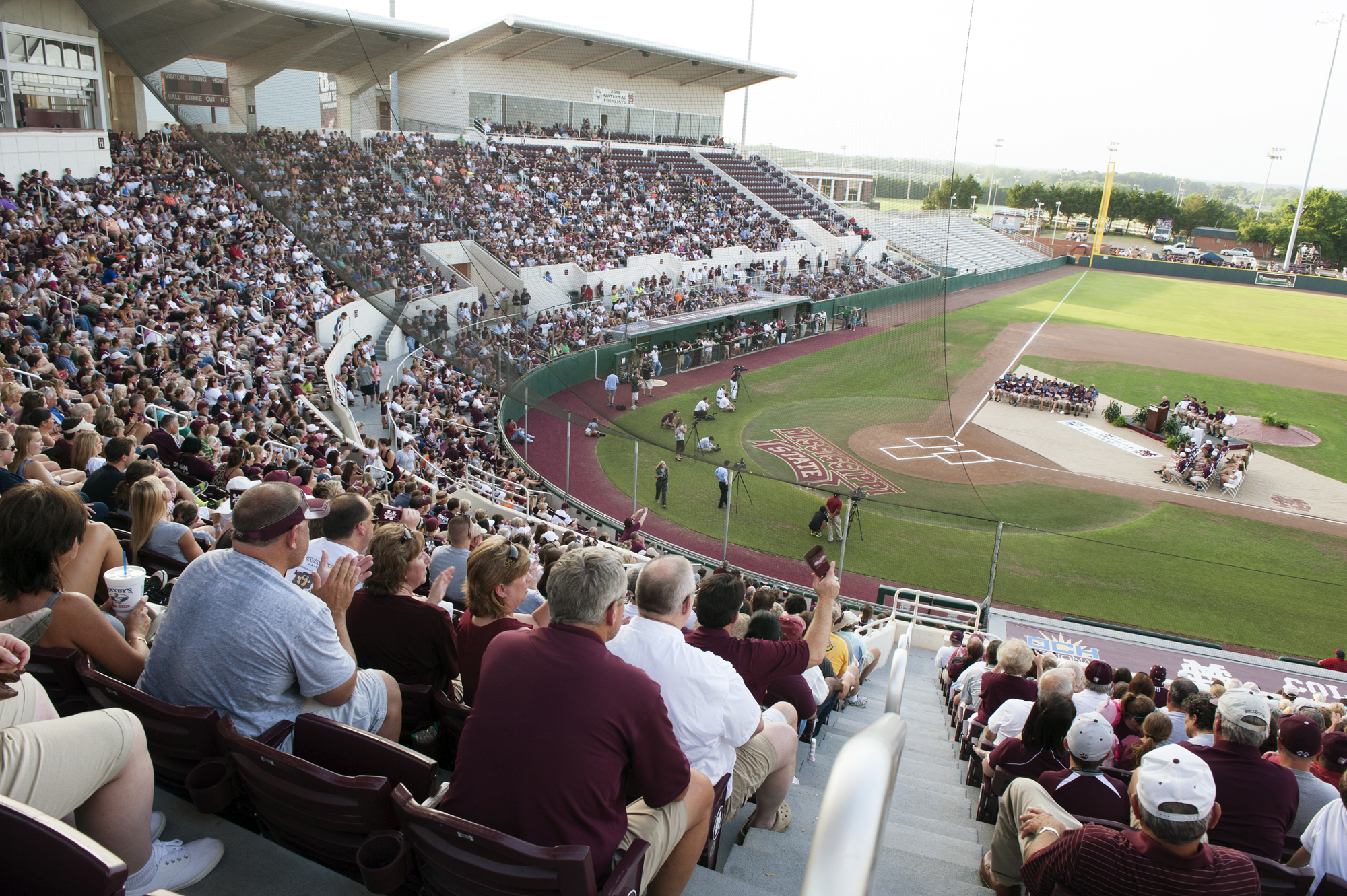 Bulldog fans celebrated at Dudy Noble Field Thursday evening after the most successful season in Mississippi State athletics history.