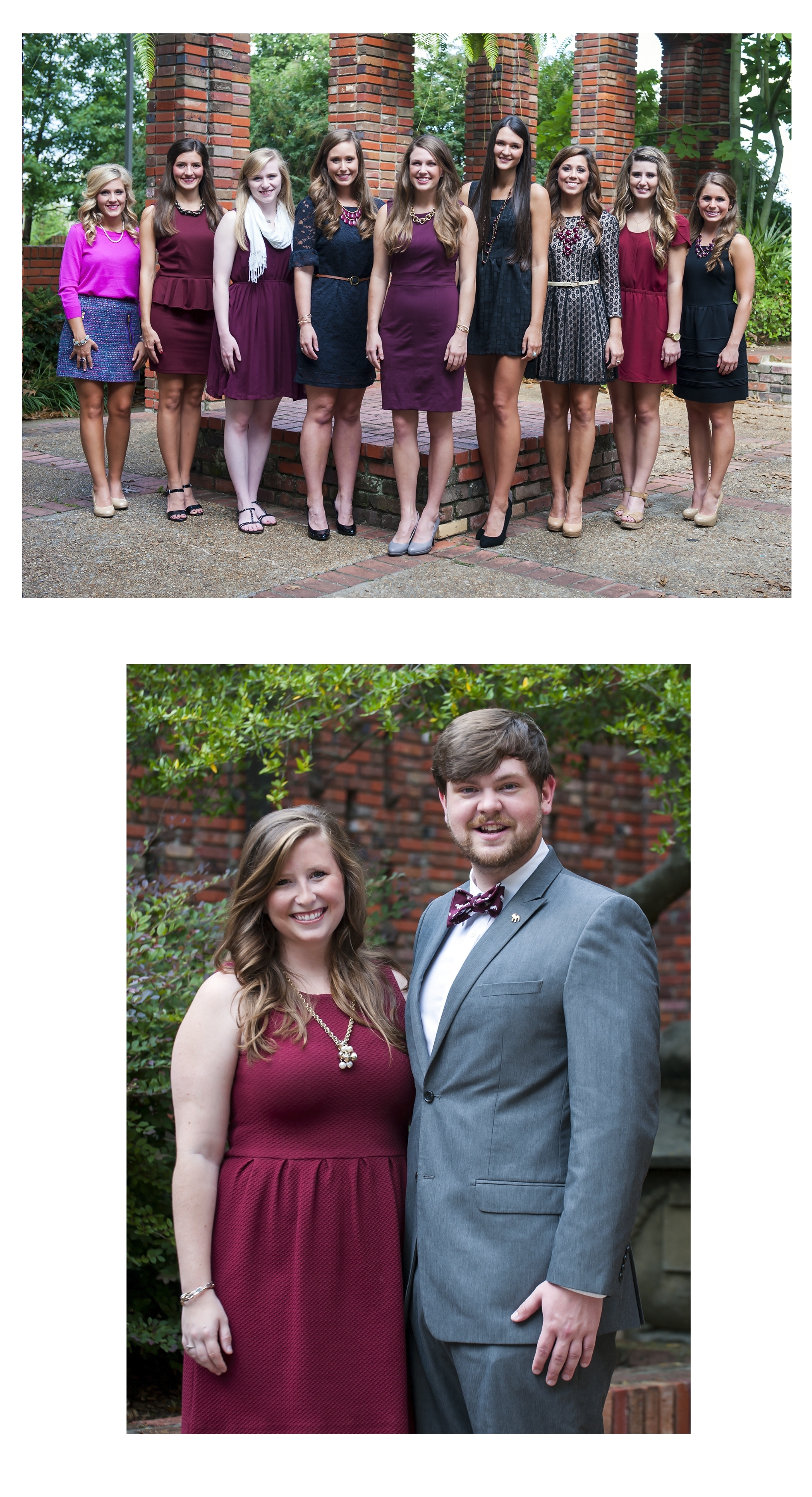 TOP PHOTO: Mississippi State's 2013 Homecoming Court includes, left to right, freshman maid Halee Register of Gulfport; sophomore maid Taylor Thoms of Richton; junior maid Camile Jones of Iuka; senior maid Kaeley Gemmill of Meridian; queen Jennifer "Jenni" Brown of Winona; senior maid Bri Stewart of Franklin, Tenn.; junior maid Kacie Green of Booneville; sophomore maid Morgan Ashley McCormick of Carriere; and freshman maid Margaret Burleson of Tupelo. </p><br />
<p>BOTTOM PHOTO: From left, Shelby Sims of Hattiesburg is Miss Mississippi State University, while Michael Hogan of Memphis, Tenn., is Mr. MSU. Both seniors, they were chosen in recent campus-wide elections.</p><br />
<p>
