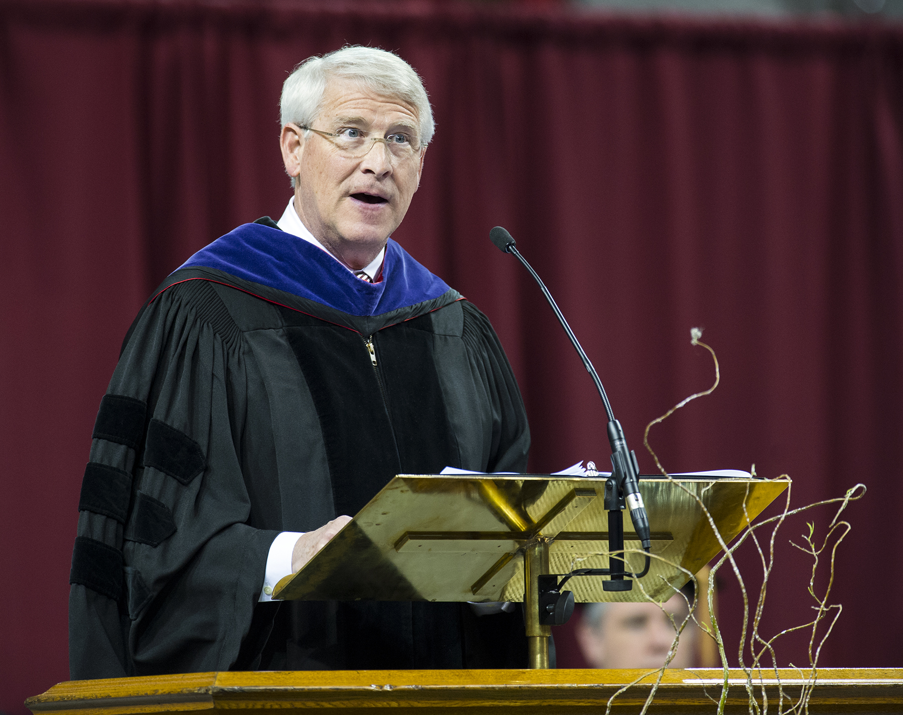 U.S. Sen Roger F. Wicker gave the commencement address to some 1,300 Mississippi State graduates at Humphrey Coliseum Saturday. He encouraged the graduates not to shy away from seemingly unnoticed acts, but to do their parts as citizens, parents, neighbors and friends. U.S. Sen Roger F. Wicker gave the commencement address to some 1,300 Mississippi State graduates at Humphrey Coliseum Saturday. He encouraged the graduates not to shy away from seemingly unnoticed acts, but to do their parts as citizens, parents, neighbors and friends.
