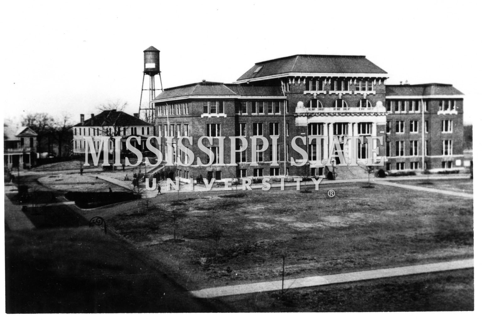This photo of Lee Hall at Mississippi State was taken after 1911 but before 1948. In this and thousands of other campus images available online, the university's library system is seeking the public's help to fill in missing details, especially dates. Individuals may purchase a high-res version without a watermark at http://library.msstate.edu/msuphotos. This photo of Lee Hall at Mississippi State was taken after 1911 but before 1948. In this and thousands of other campus images available online, the university's library system is seeking the public's help to fill in missing details, especially dates. Individuals may purchase a high-res version without a watermark at http://library.msstate.edu/msuphotos.