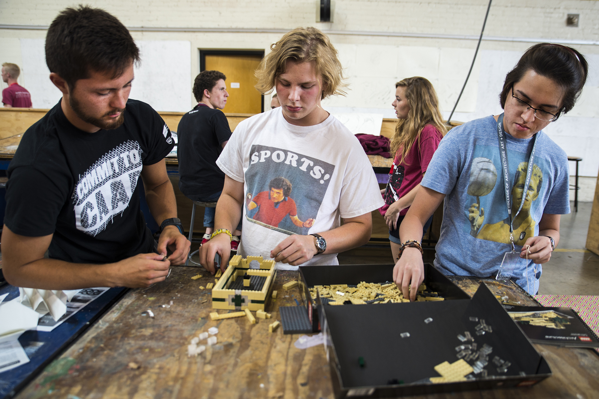 Construction with Legos has been part of MSU's 2014 Design Discovery Workshop Camp. This team of campers includes (l-r) Asher Paxton of Murfreesboro, Tennessee, Trey Box of Jackson and Jonathan Ambion of Biloxi. Construction with Legos has been part of MSU's 2014 Design Discovery Workshop Camp. This team of campers includes (l-r) Asher Paxton of Murfreesboro, Tennessee, Trey Box of Jackson and Jonathan Ambion of Biloxi.