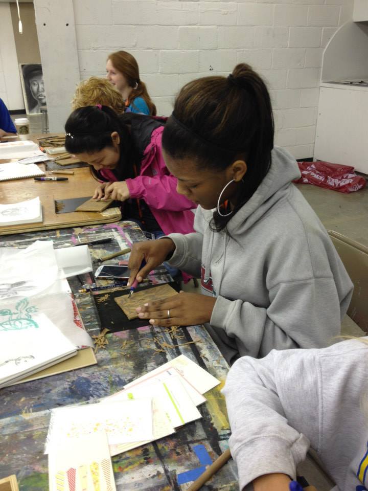 Ashley Bryant of McCarley (foreground) and Katherine Huang of Tupelo (background) were among recent campers taking part in the INvision summer art camp at Mississippi State. Other camper photographs may be viewed on the <a href="http://www.facebook.com/MississippiStateUniversityVisualArtsCenterGallery">College of Architecture, Art and Design's Facebook page</a>. Ashley Bryant of McCarley (foreground) and Katherine Huang of Tupelo (background) were among recent campers taking part in the INvision summer art camp at Mississippi State. Other camper photographs may be viewed on the <a href="http://www.facebook.com/MississippiStateUniversityVisualArtsCenterGallery">College of Architecture, Art and Design's Facebook page</a>.