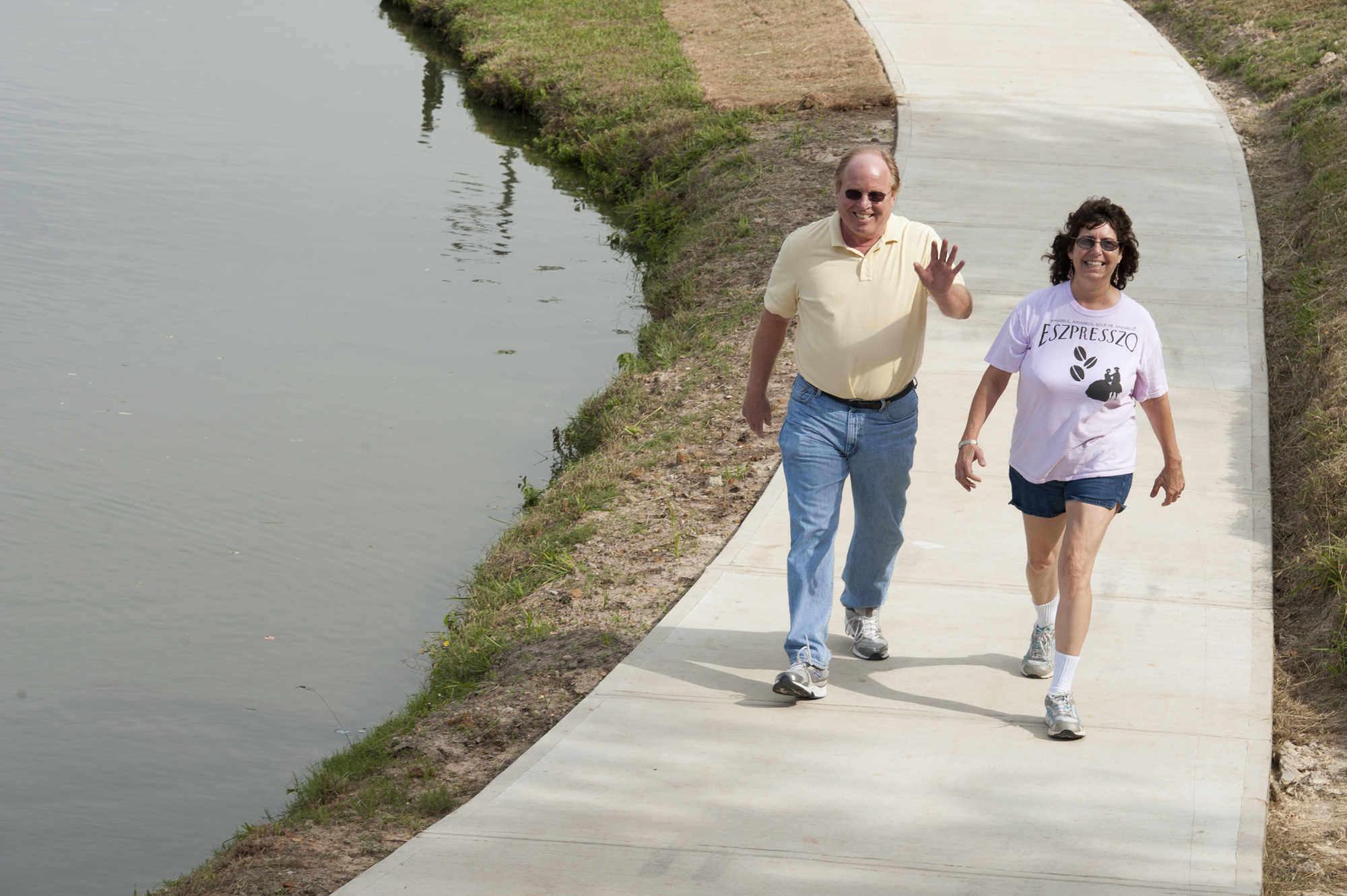 Len and Vivien Miller, husband-and-wife walking partners, who both are MSU math professors, frequently make use of the walking track around Chadwick Lake, as well as the adjacent Sanderson Center.