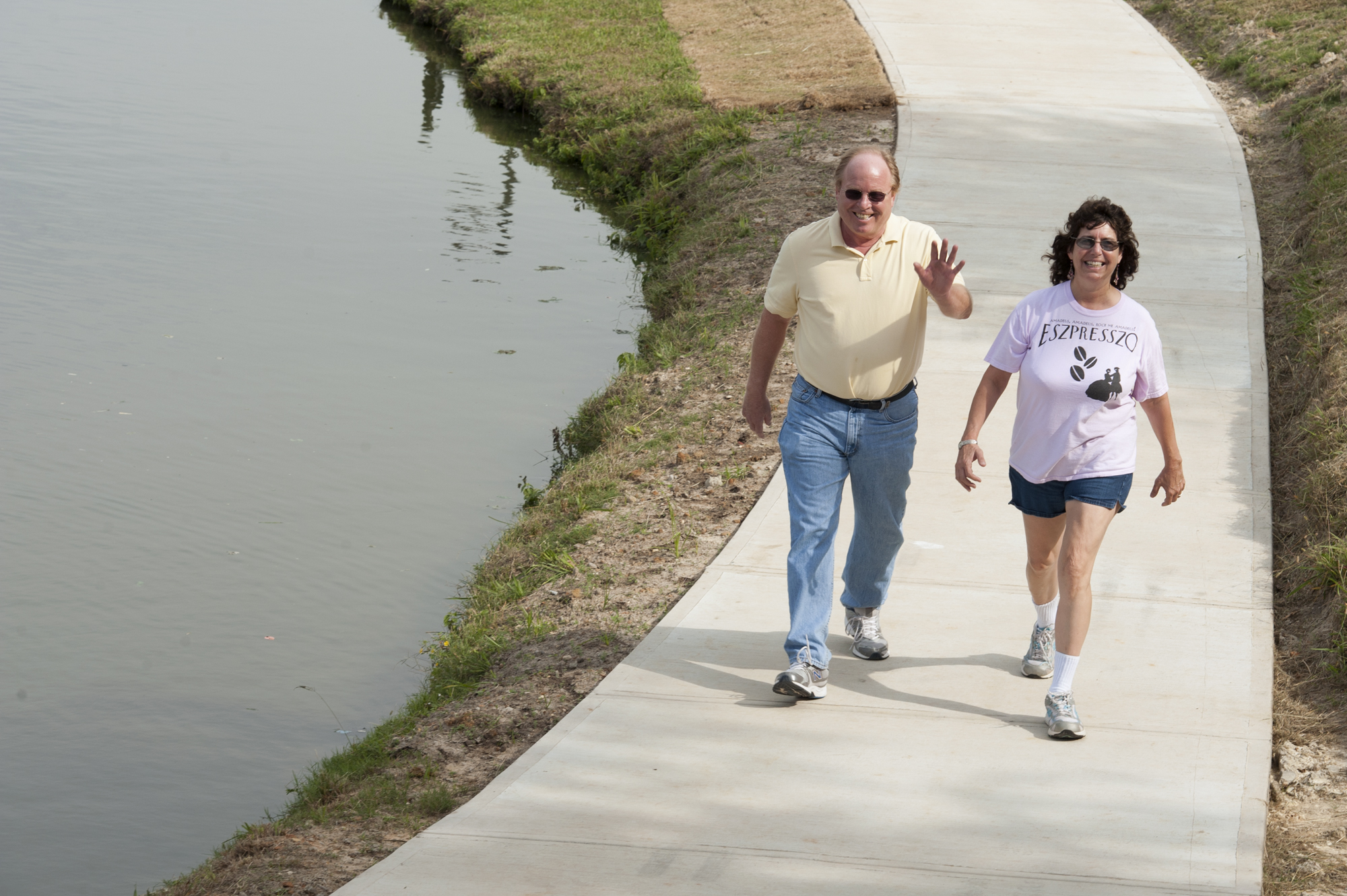 Len and Vivien Miller, husband-and-wife walking partners, who both are MSU math professors, frequently make use of the walking track around Chadwick Lake, as well as the adjacent Sanderson Center. Len and Vivien Miller, husband-and-wife walking partners, who both are MSU math professors, frequently make use of the walking track around Chadwick Lake, as well as the adjacent Sanderson Center.