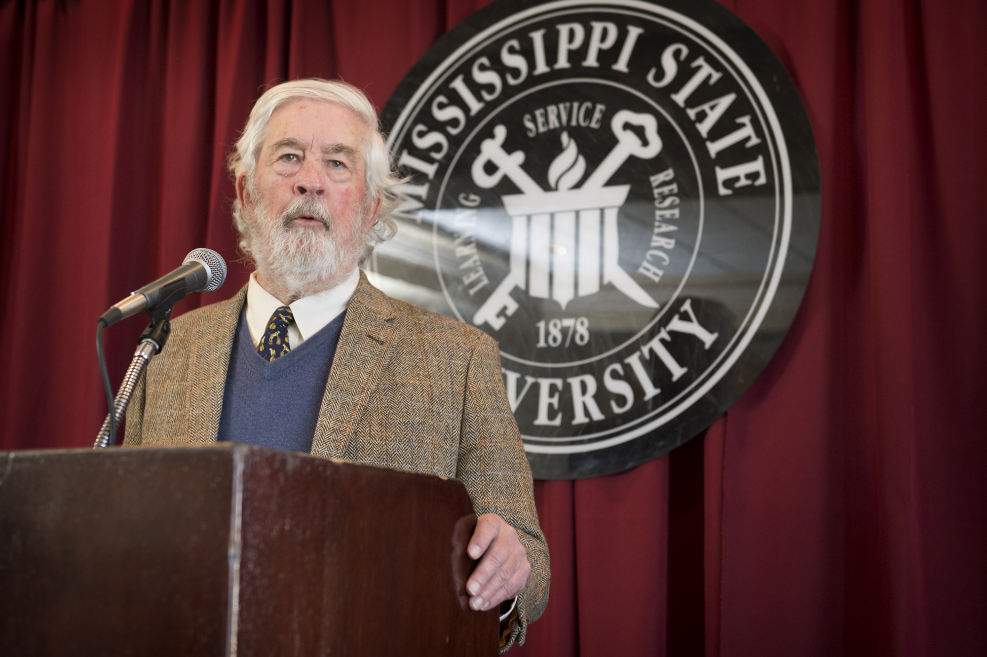 Journalist and author Curtis Wilkie gave the inaugural lecture for MSU's Lamar Conerly Governance Forum Nov. 17.