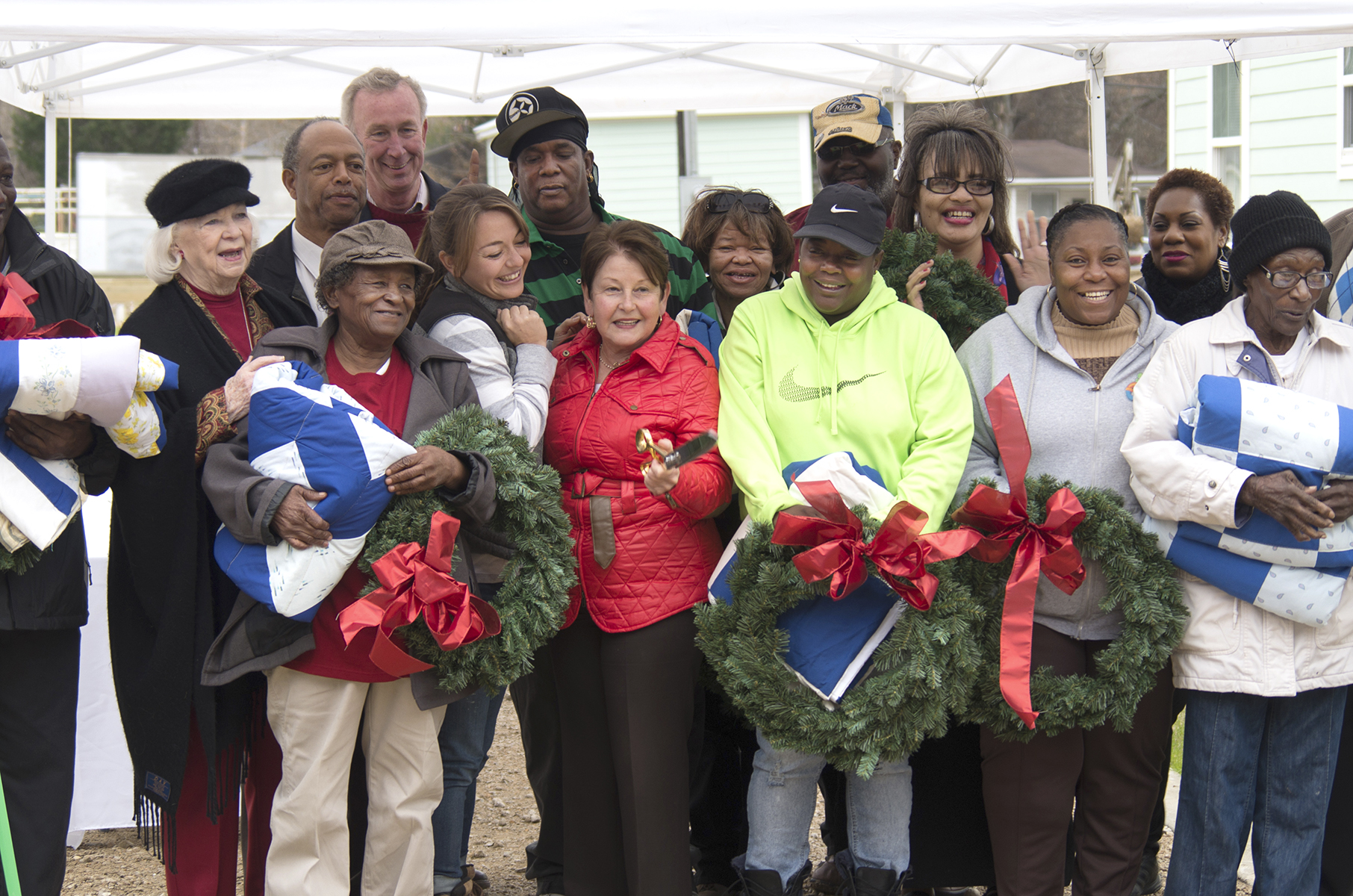 New homeowners in Baptist Town celebrated the opening of their new residencies at a Friday [Dec. 19] ceremony in Greenwood, while community leaders congratulated them. 