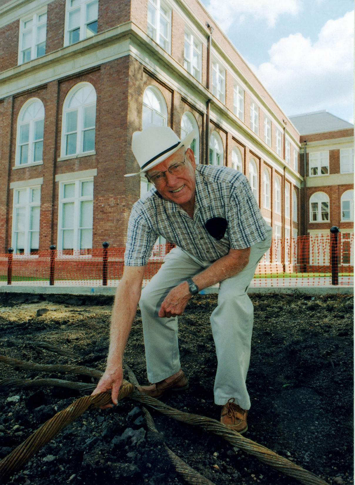 <br /><br />
Retired MSU administrator Chester McKee displays a section of the once-buried cable. <br /><br />
Retired MSU administrator Chester McKee displays a section of the once-buried cable.