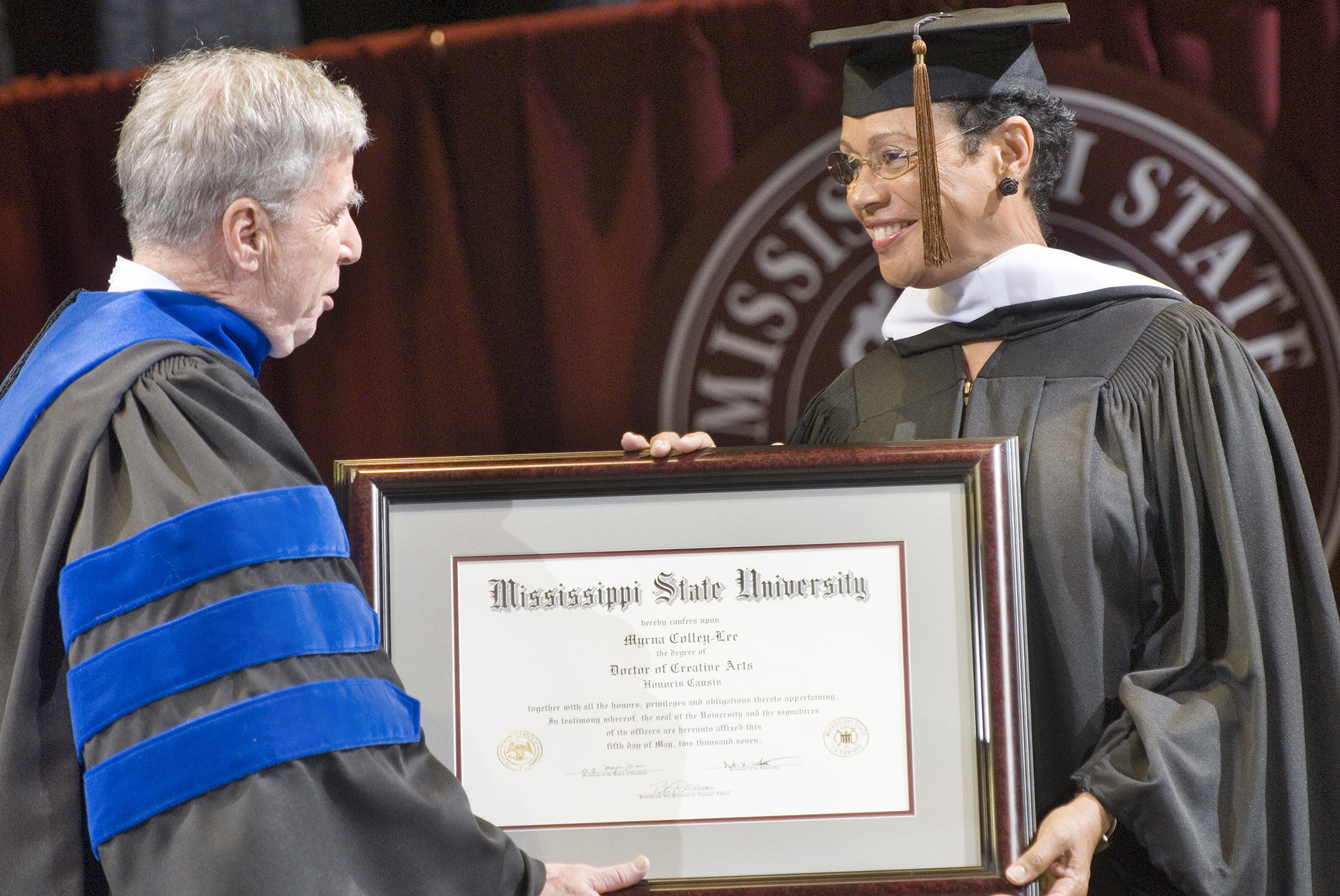 Myrna Colley-Lee receives honorary doctorate Myrna Colley-Lee receives honorary doctorate