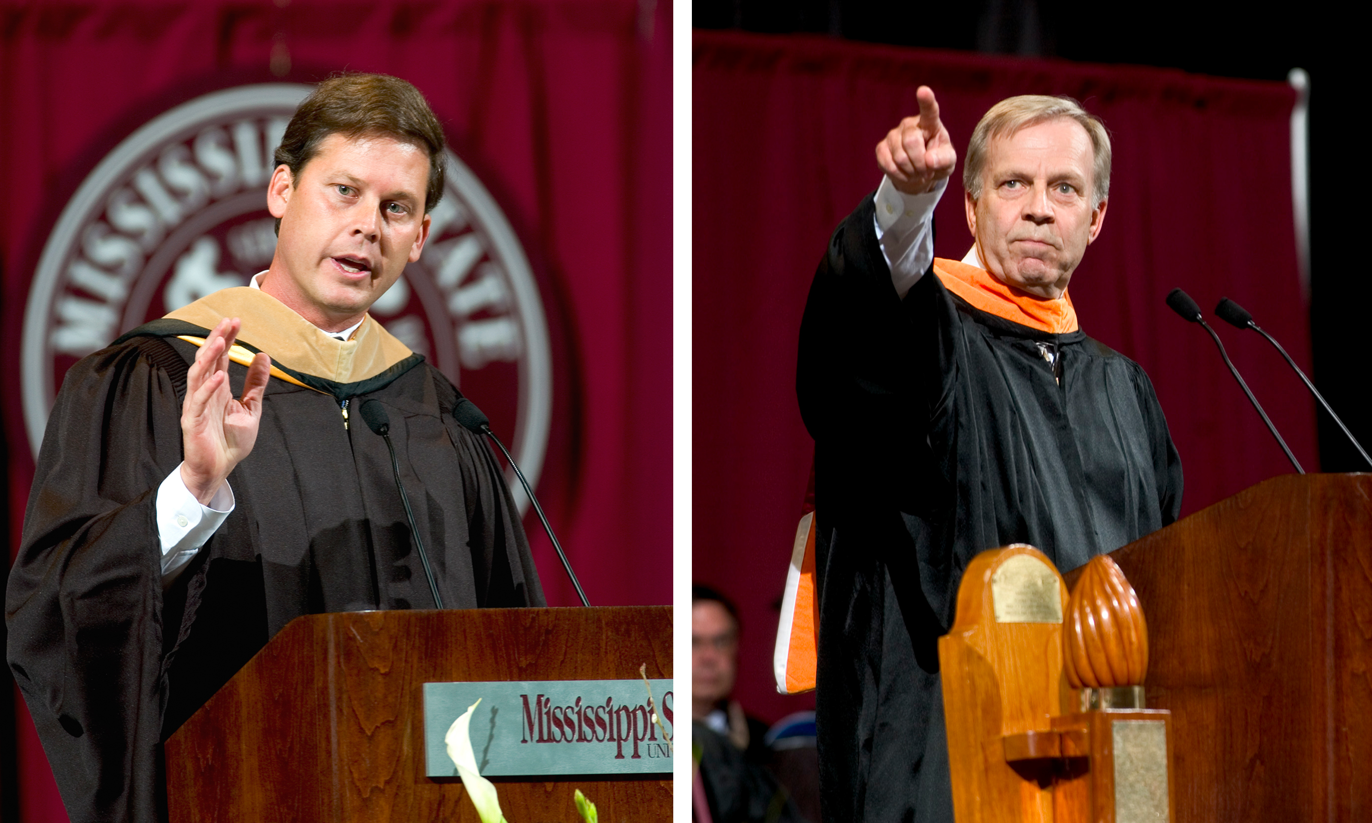 (Left) Rep. Chip Pickering, R-Miss., and MSU alumnus James W. Bagley (Left) Rep. Chip Pickering, R-Miss., and MSU alumnus James W. Bagley