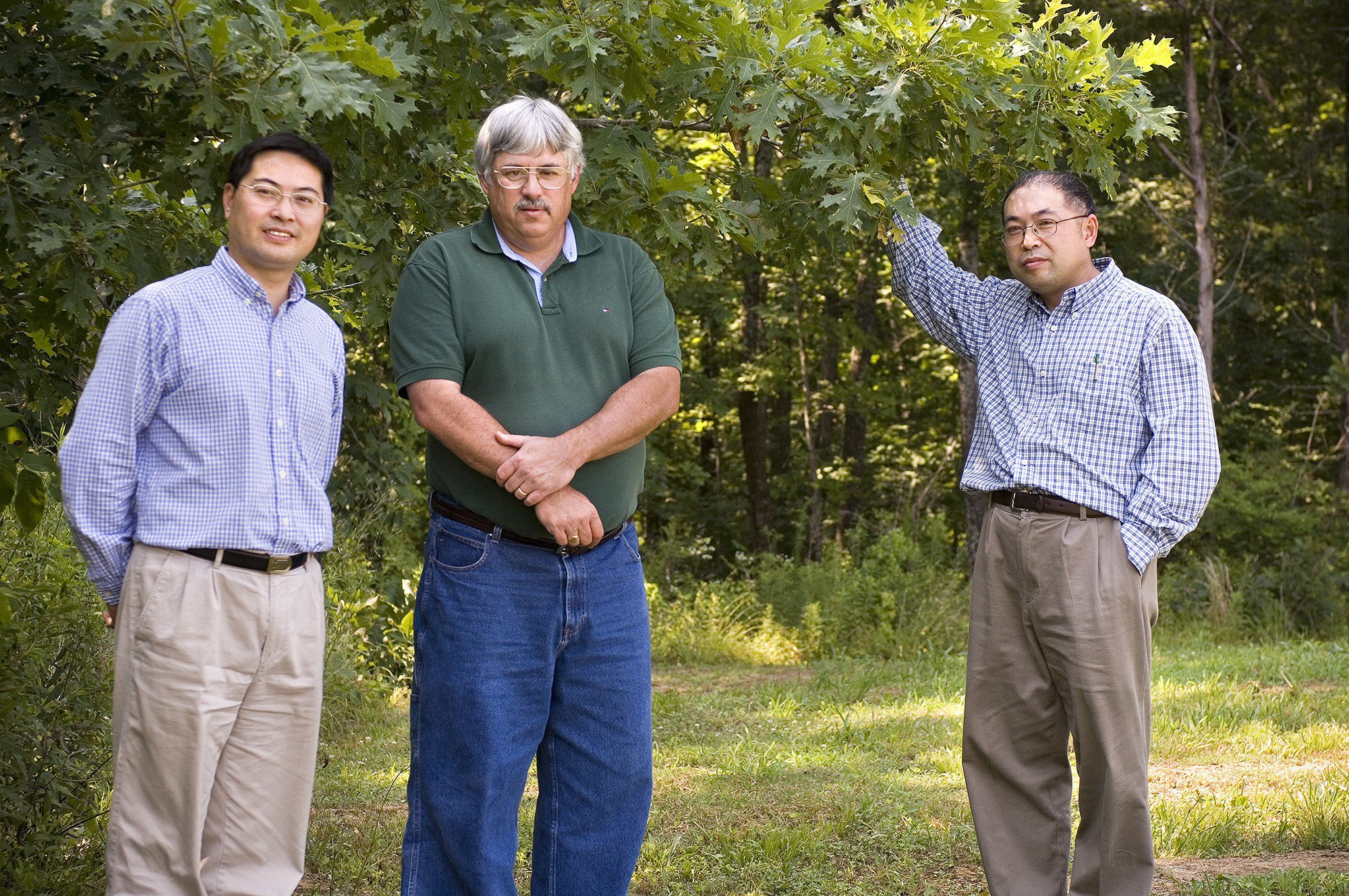 (Left to right), Chuji Wang, Jeff Lindner and F-X Han (Left to right), Chuji Wang, Jeff Lindner and F-X Han