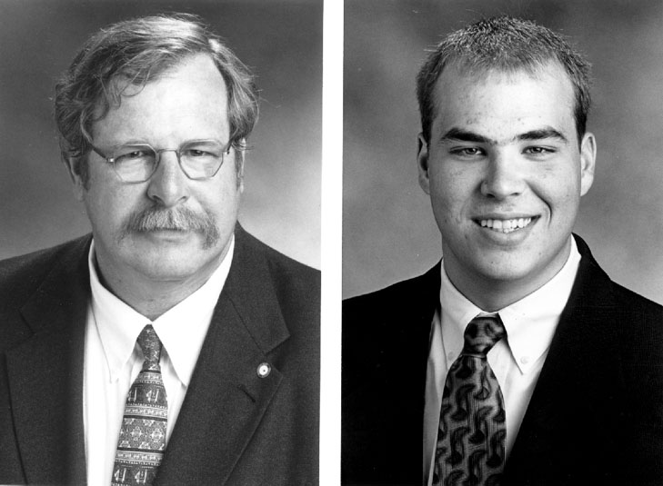 <br /><br />
Professor Walter J. Diehl III and senior Parker Y. Wiseman <br /><br />
Professor Walter J. Diehl III and senior Parker Y. Wiseman