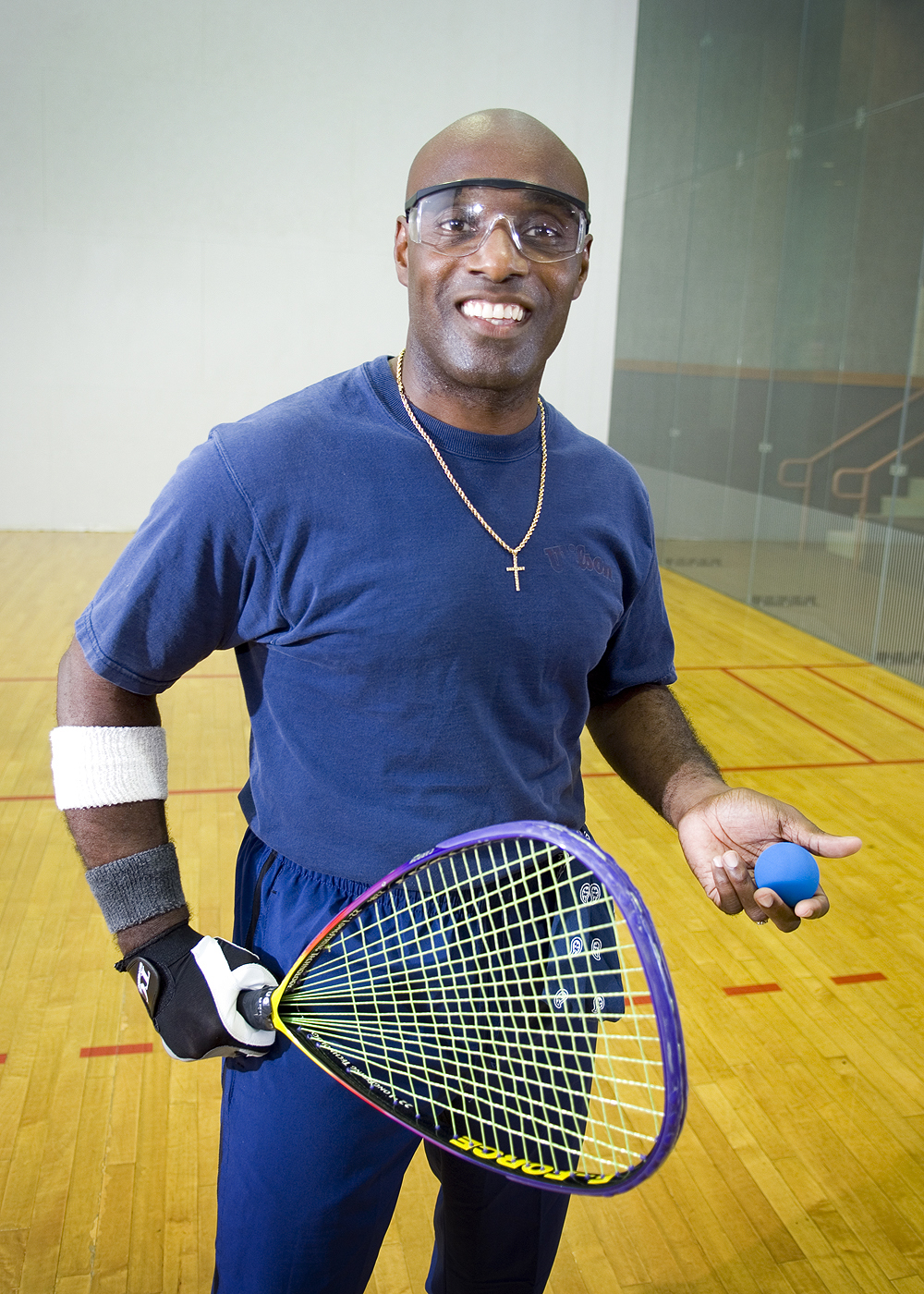 MSU doctoral student Robert Elliott enjoys racquetball in his spare time. MSU doctoral student Robert Elliott enjoys racquetball in his spare time.
