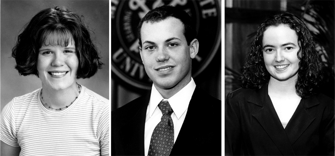 <br /><br />
From left, MSU Goldwater Scholars, Erin Bassford, Alan Boyle and Angela Spence <br /><br />
From left, MSU Goldwater Scholars, Erin Bassford, Alan Boyle and Angela Spence