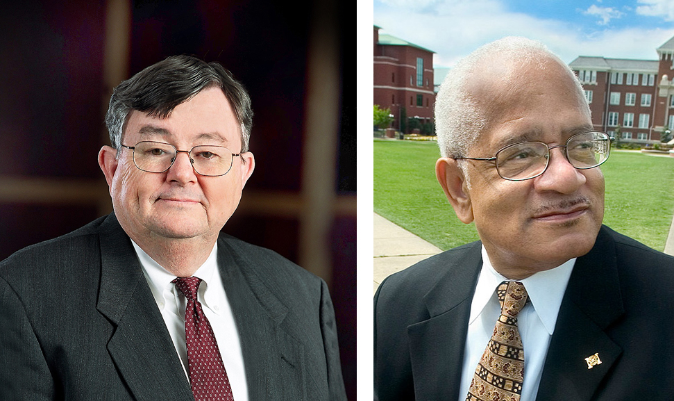 (Left) MSU President Charles Lee and Dr. Richard Holmes (Left) MSU President Charles Lee and Dr. Richard Holmes
