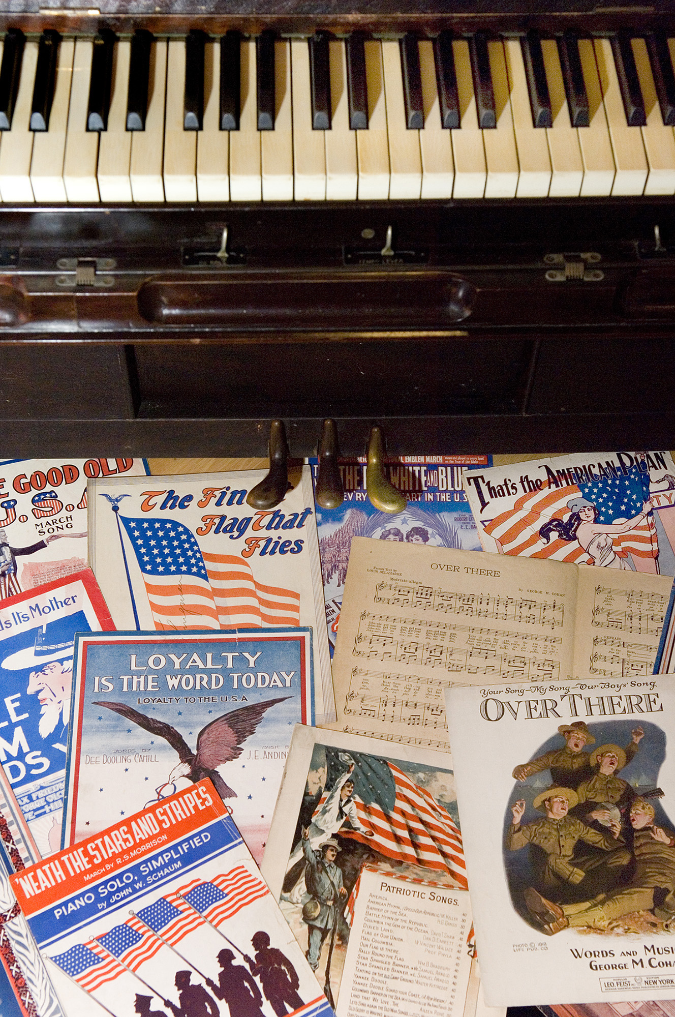 Part of Mississippi State's Charles H. Templeton Collection, including original sheet music for George M. Cohan's World War I-era classic "Over There." Part of Mississippi State's Charles H. Templeton Collection, including original sheet music for George M. Cohan's World War I-era classic "Over There."