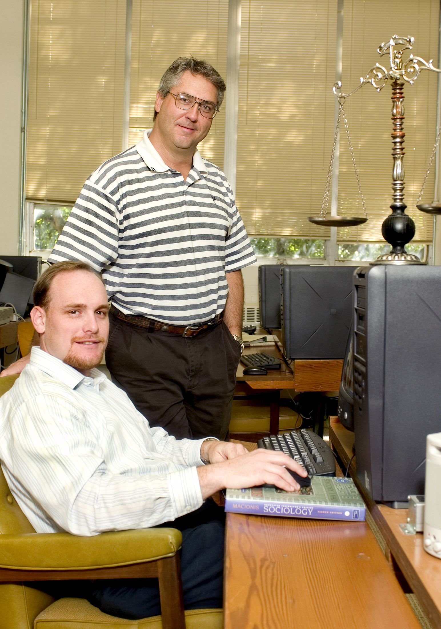 <br /><br />
Kent Kerley, seated, and Peter Wood <br /><br />
Kent Kerley, seated, and Peter Wood