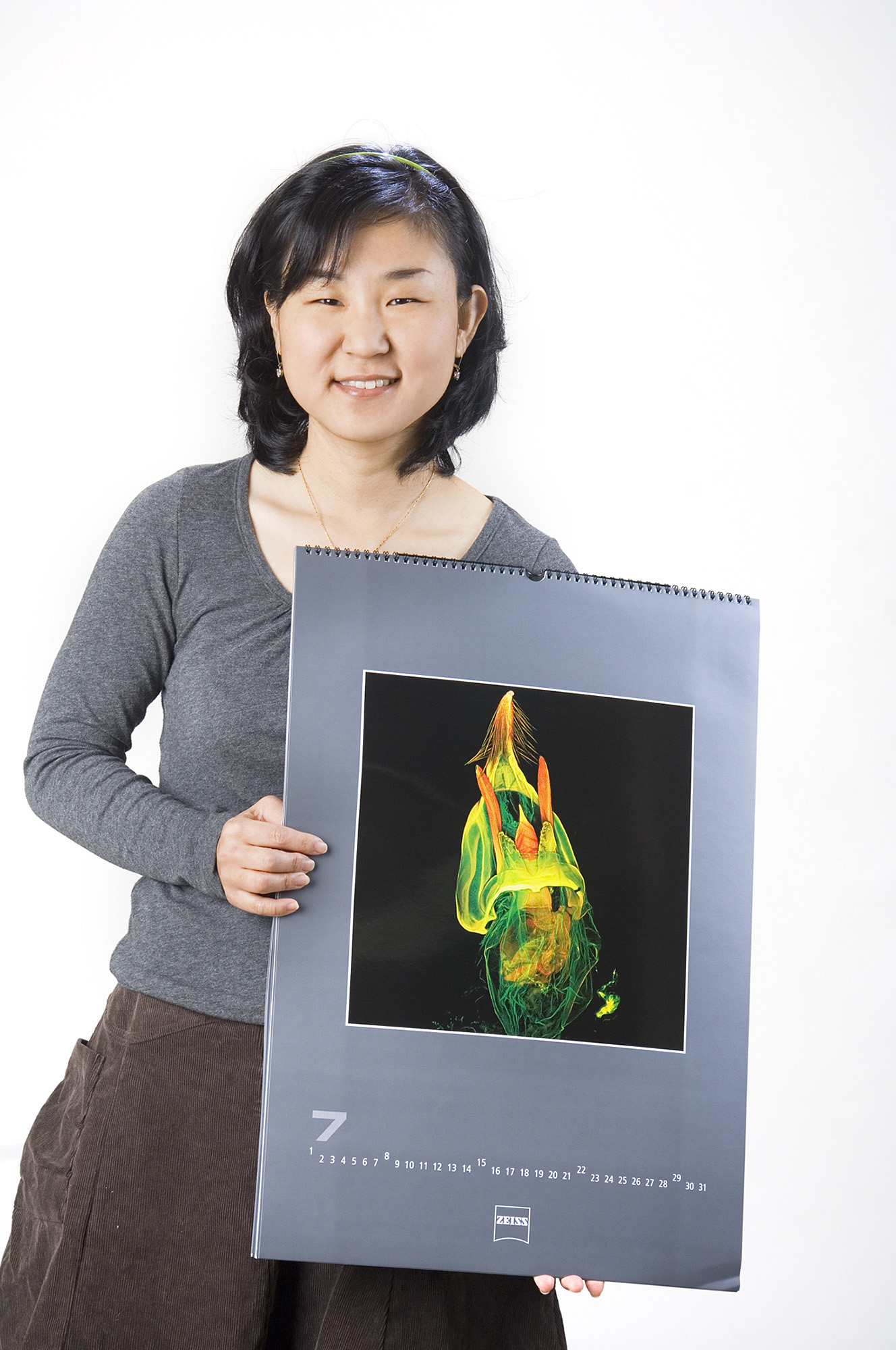 Sangmi Lee displays image as it appears in the Zeiss 2007 calendar